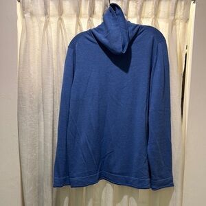 Blue turtleneck sweater